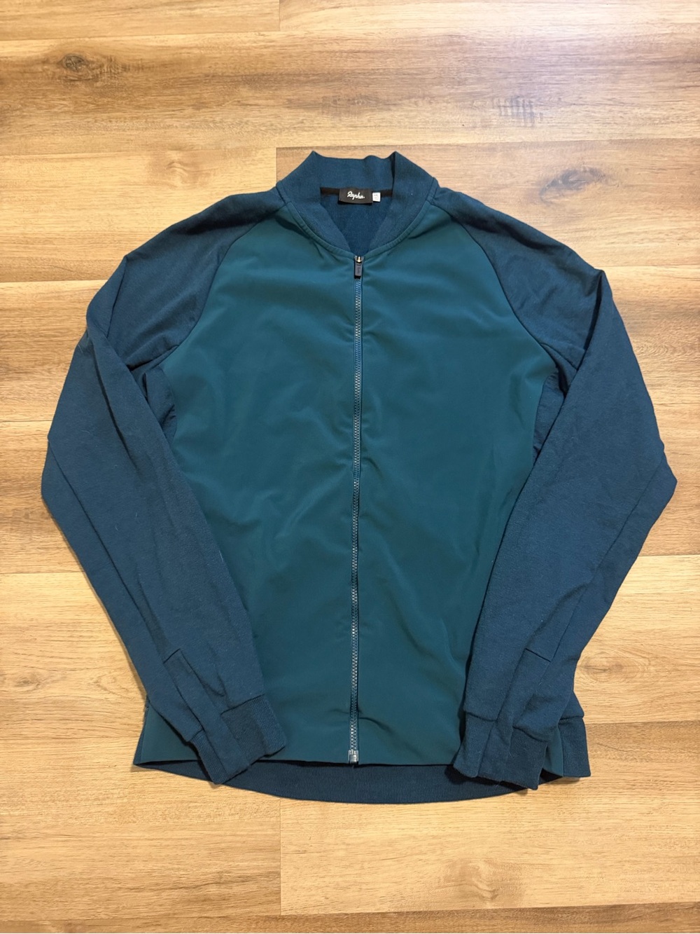 Rapha Jacket Mens XXl Blue Track Jacket Zip Up Merino Wool Cycling Shell